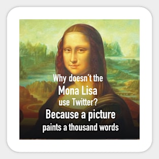 mona lisa twitter Sticker